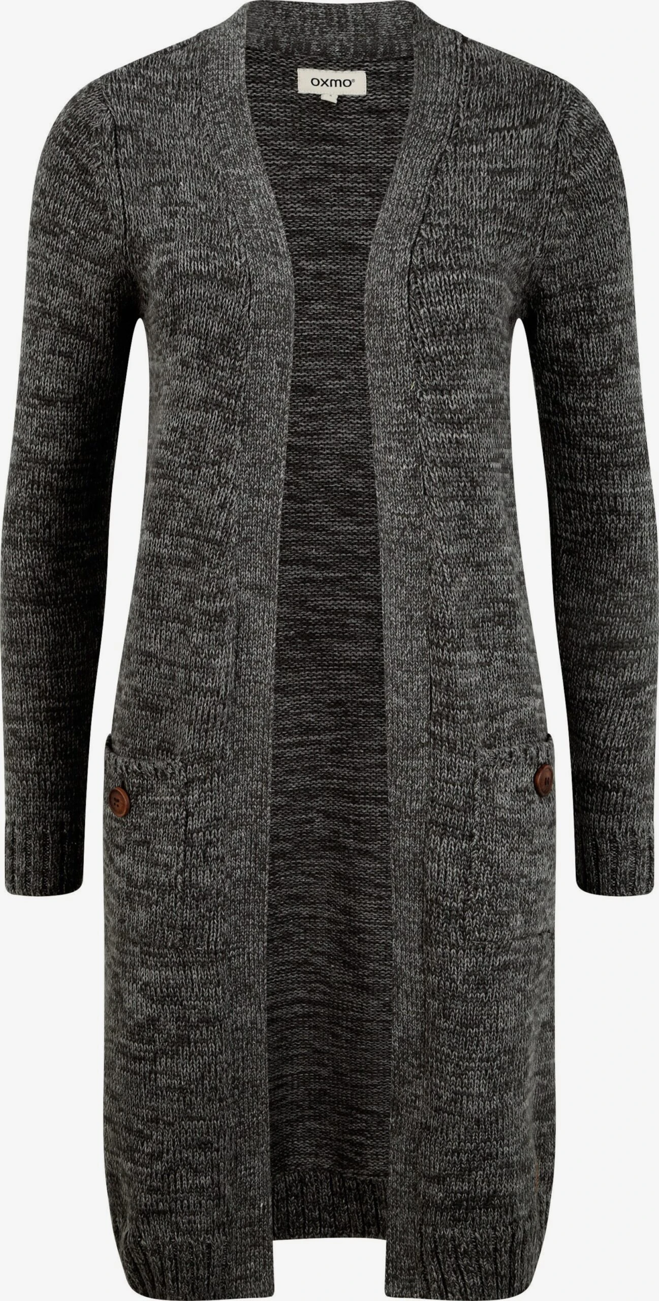 OXMO Vesten Gebreid Vest Dames Grijs / Donkergrijs 1 OXMO Vesten Gebreid Vest Dames Grijs / Donkergrijs