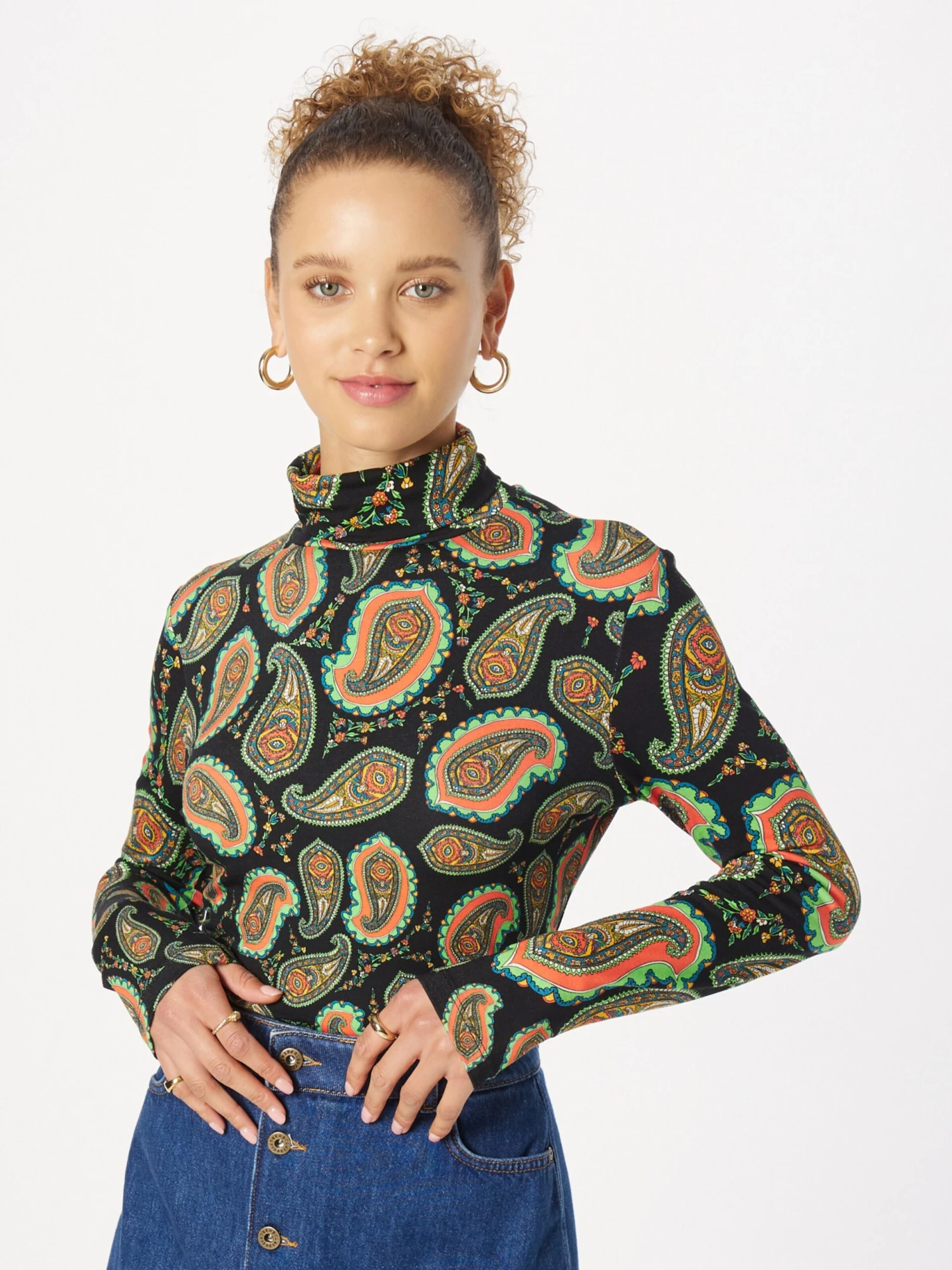 WAREHOUSE Longsleeves Shirt Dames Zwart 3 WAREHOUSE Longsleeves Shirt Dames Zwart - Afbeelding 3