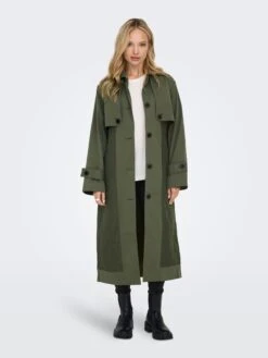 ONLY Trenchcoats Tussenmantel Dames Groen -Kledingverkoopwinkel db787876d474c1d8069f90f5075171af