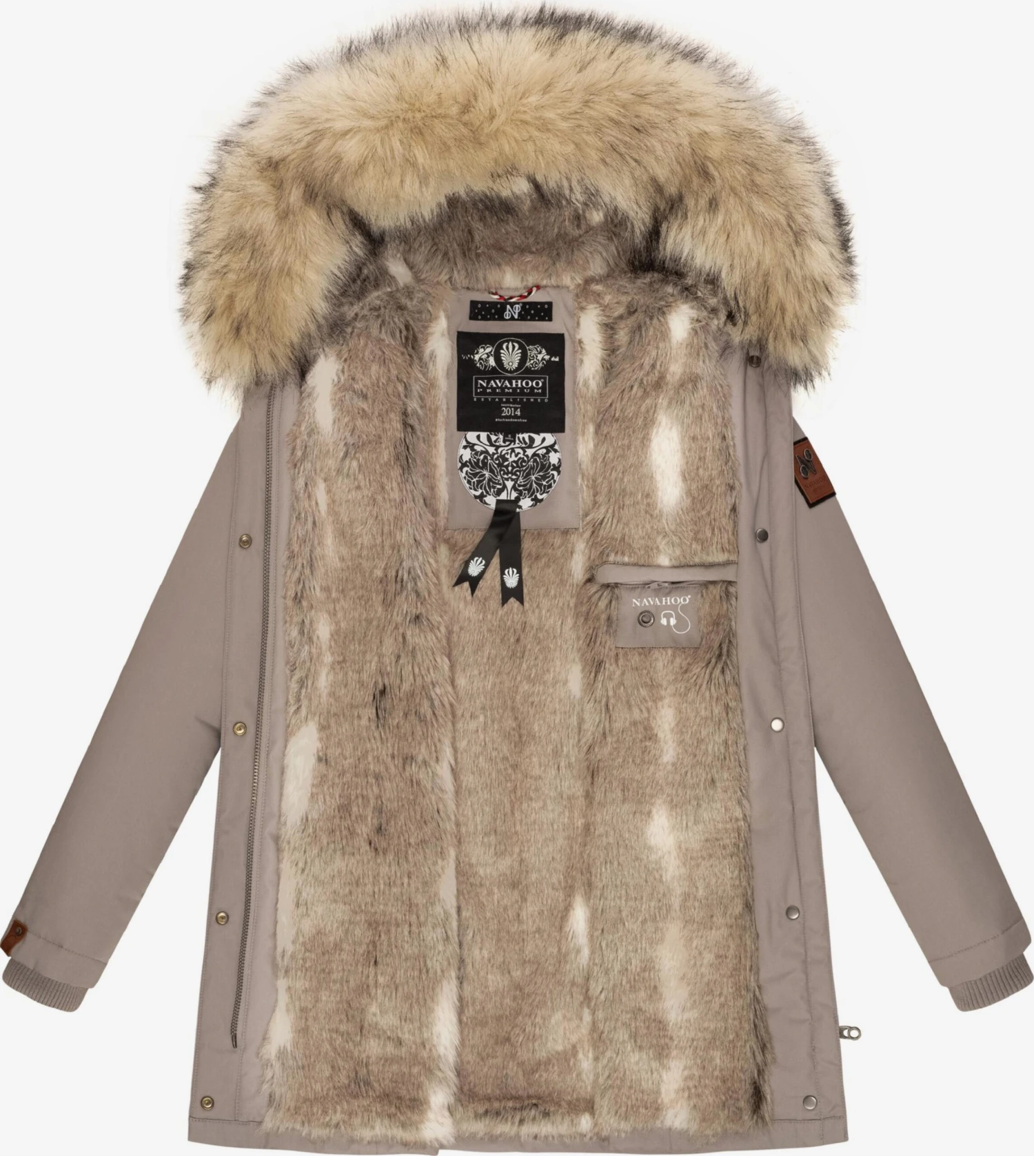 Navahoo Parkas Winterparka Cristal Dames Grijs 4 Navahoo Parkas Winterparka Cristal Dames Grijs - Afbeelding 4