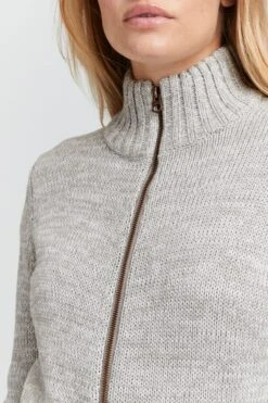 OXMO Vesten Gebreid Vest Phenix Dames Lichtgrijs -Kledingverkoopwinkel e3a09631e9a8c984fba65d2139550548