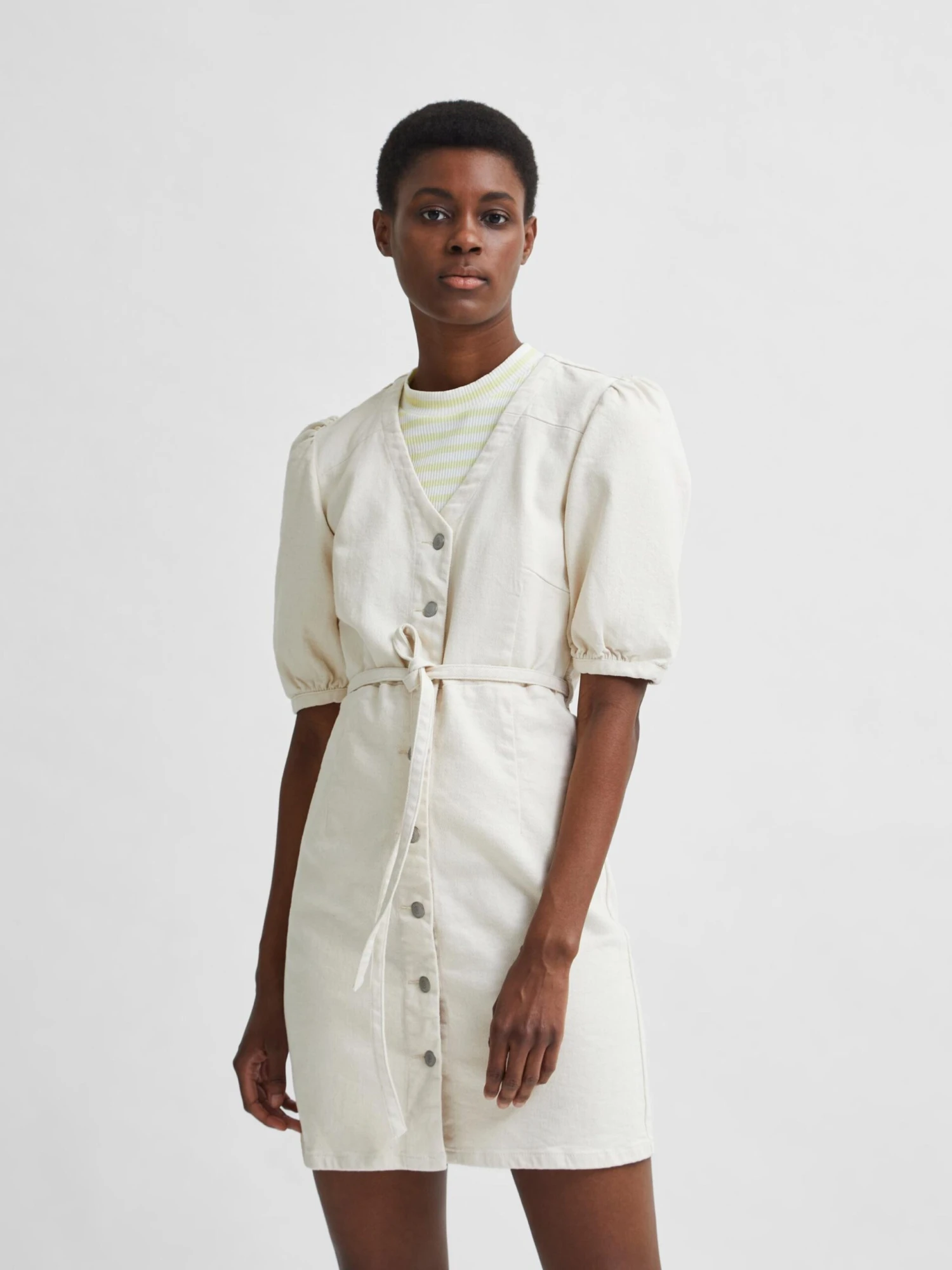 Selected Femme Blousejurken Blousejurk Sophia Dames Offwhite 2 Selected Femme Blousejurken Blousejurk Sophia Dames Offwhite - Afbeelding 2