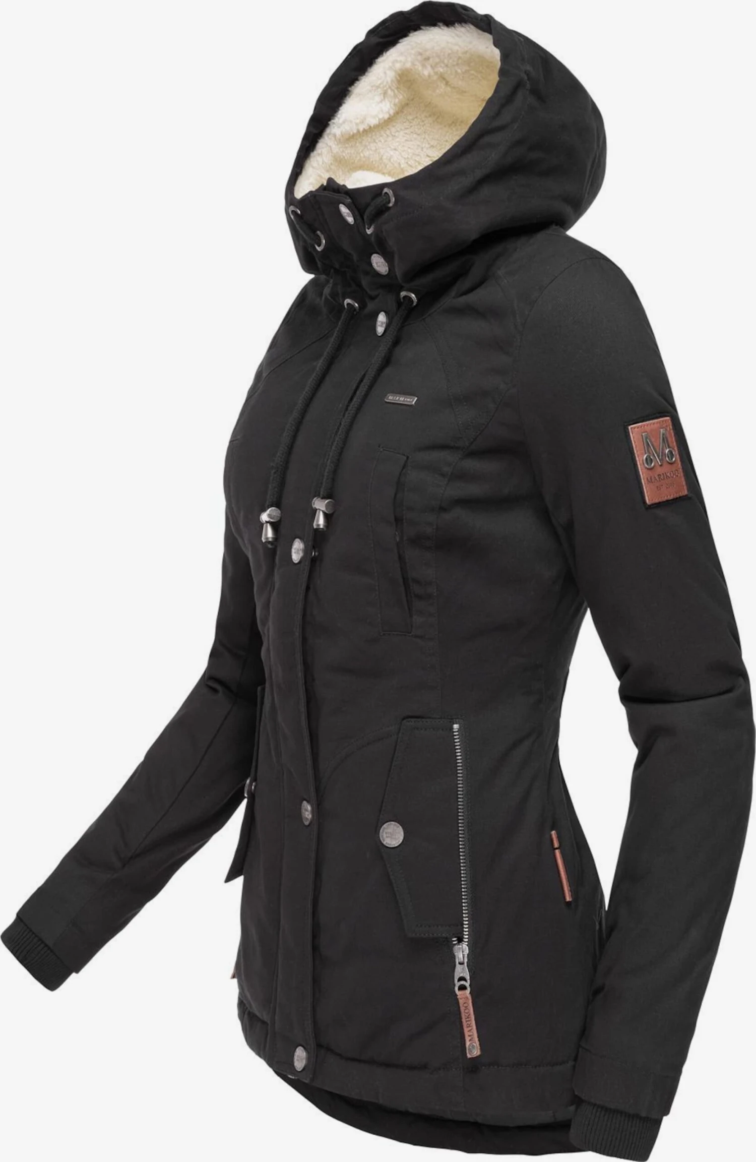 Marikoo Winterjassen Winterjas Bikoo Dames Zwart 2 Marikoo Winterjassen Winterjas Bikoo Dames Zwart - Afbeelding 2