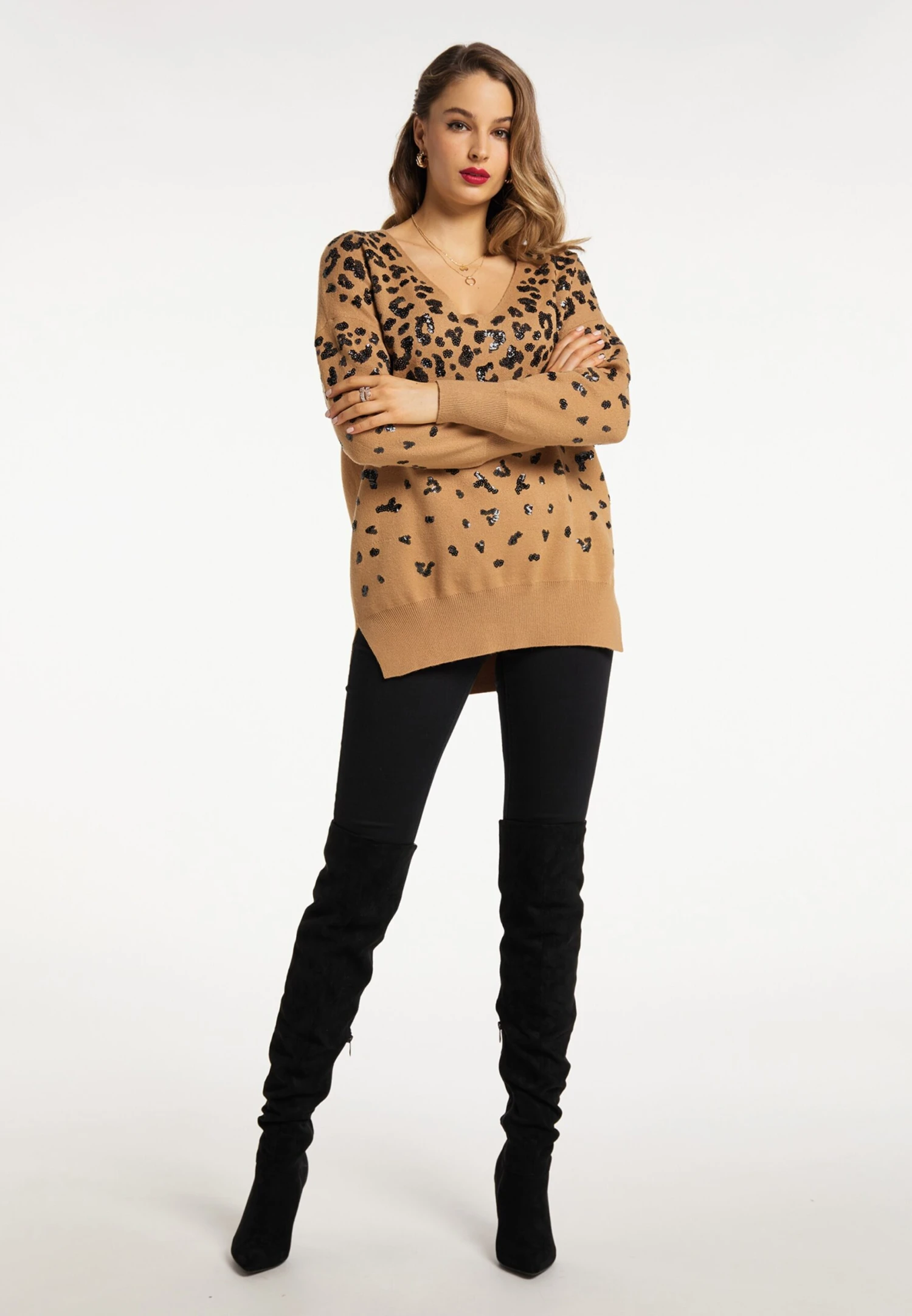 Faina Fijngebreide Truien Regular Trui Dames Camel 4 Faina Fijngebreide Truien Regular Trui Dames Camel - Afbeelding 4