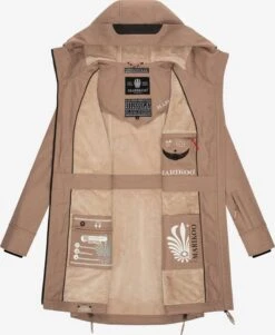 Marikoo Parkas Tussenparka Dames Donkerbeige -Kledingverkoopwinkel f2667f479b18d66b0aaf21994a66c511