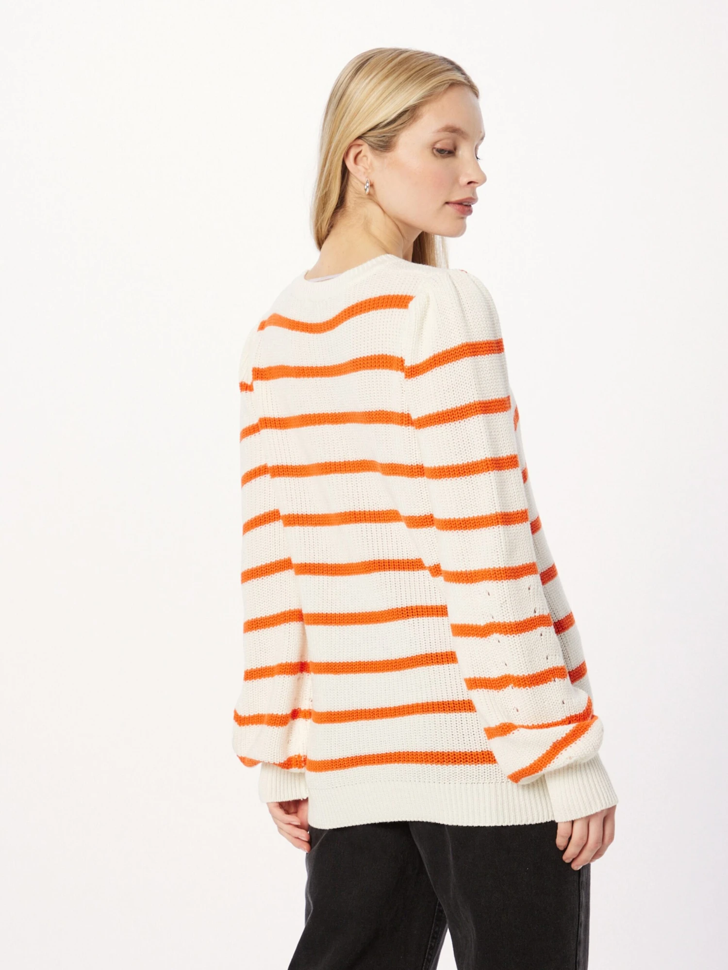 B.young Fijngebreide Truien Trui MILJA Dames Oranje 4 B.young Fijngebreide Truien Trui MILJA Dames Oranje - Afbeelding 4