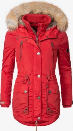 Marikoo Parkas Winterparka Grinsekatze Dames Rood -Kledingverkoopwinkel f60303679228a48ae25b08bed327dde4