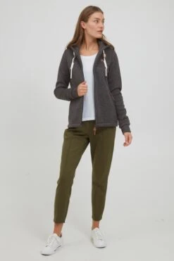 OXMO Sweatvesten Sweatvest Thory Dames Donkergrijs / Grijs Gemêleerd -Kledingverkoopwinkel ffb035dee3cf8bfe8a59d98488c339e3